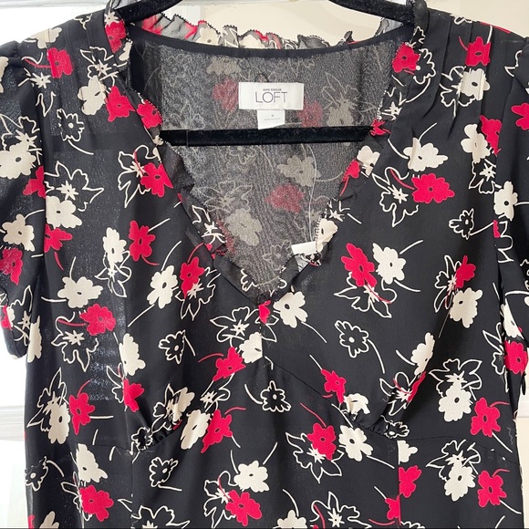 🆕Loft Ruffle Dress Size 6 - Picture 3 of 4